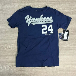 NWT New York Yankees Gary‎ Sanchez #24 Youth T-Shirt Blue Size Small